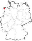 Karte Wirdum, Ostfriesland